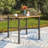 Alyne Square Metal Outdoor Bar Table With Umbrella Hole , 35.6'' in. W 35.6'' in. D