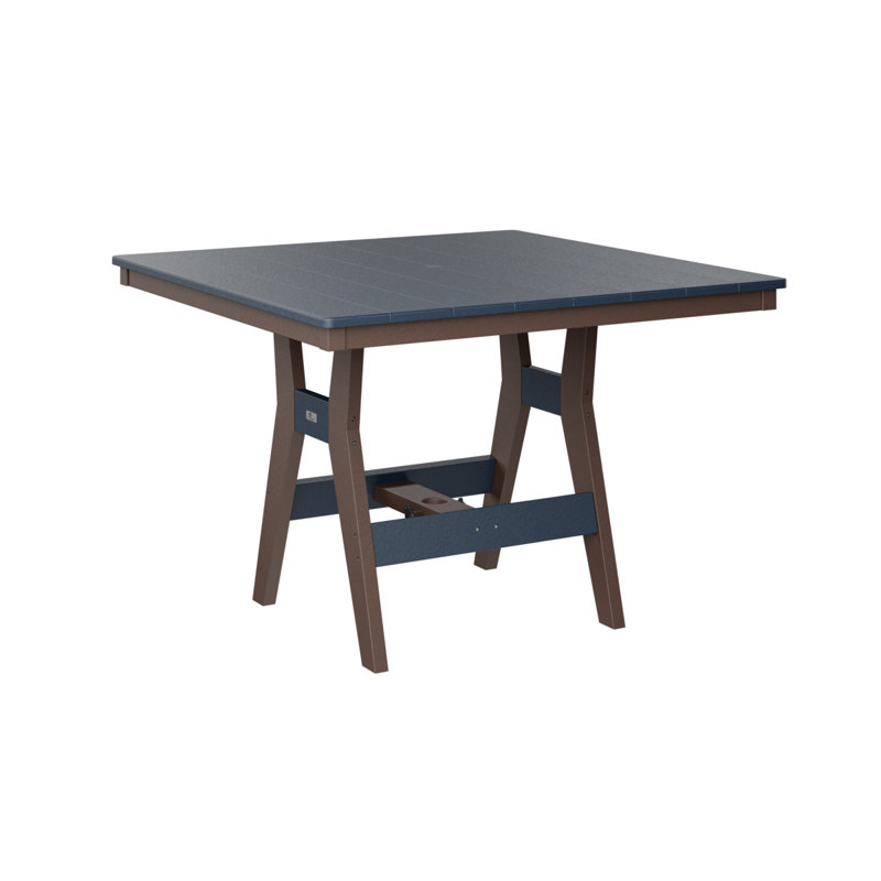 Table de bar berlinoise Berlin Harbor, Marine, Brun chocolat, H 38,87 po x l 44 po x P 44 po