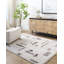 Machine Washable Shaggy Boho Dark Brown Area Rug-1270774815