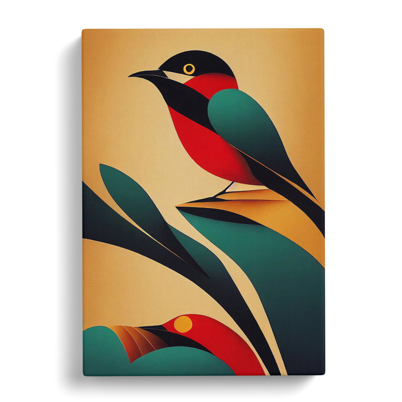Precious Bird Abstract - Wrapped Canvas, 76cm H x 50cm W