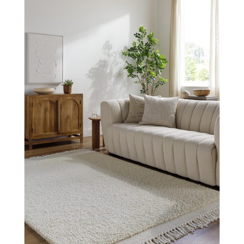 Lintz Hand Tufted Wool Indoor Rug, Rectangle 2' x 3'