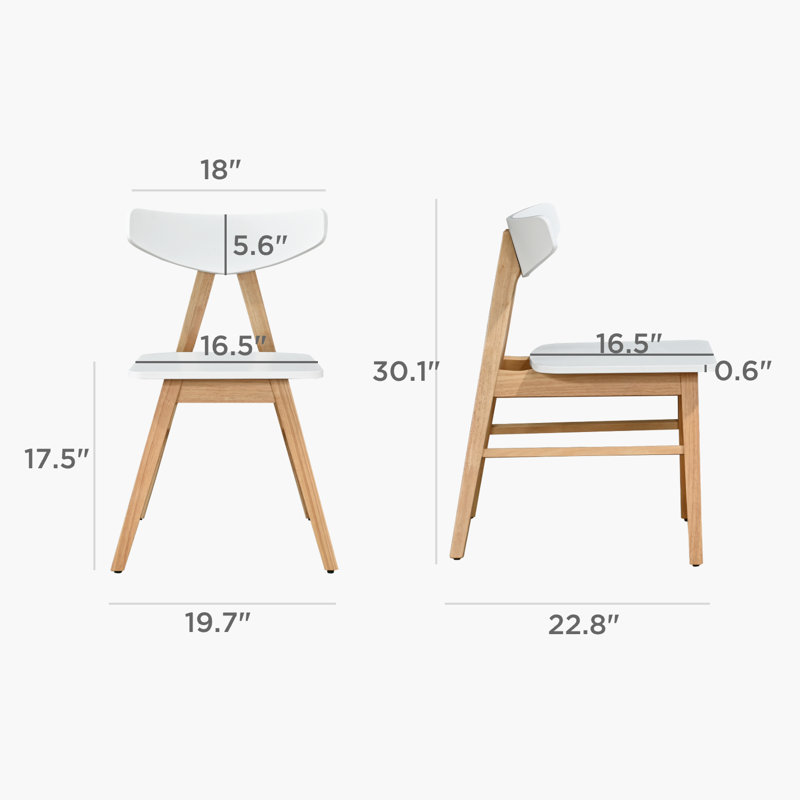 Ensemble de 2 chaises en bois 