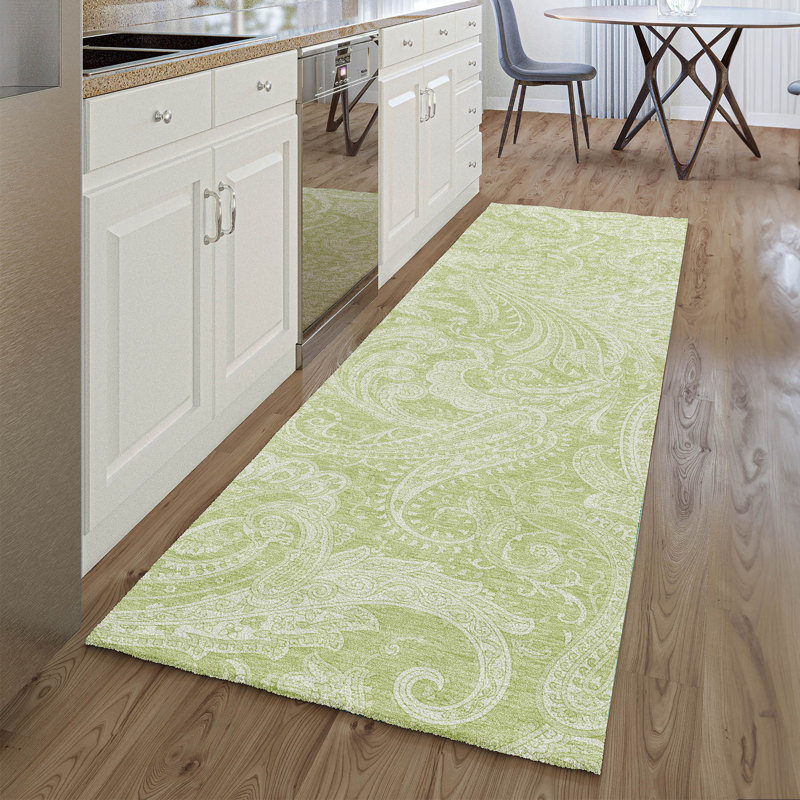 Premium Machine Washable Antonelli Aloe Rug, Runner 2'3" x 7'6"