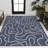 Numra Modern Coastal Organic Shapes Navy/Cream Indoor/Outdoor Rug-1768335570