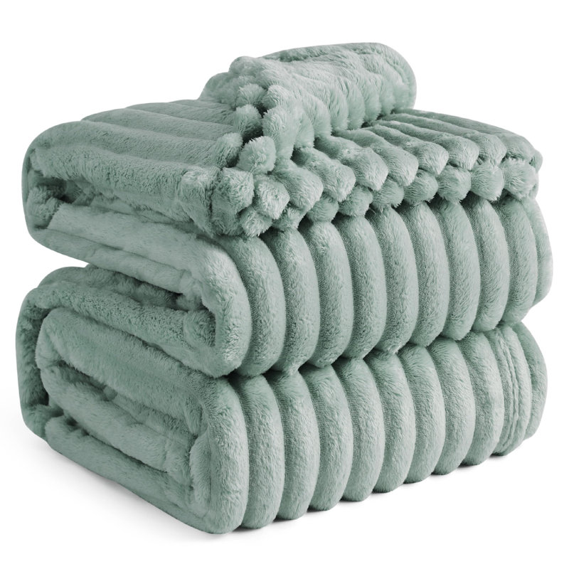Bedsure Flannel Fleece Blanket for Girls, 300 GSM Soft and Cozy Blanket for Dorm & Home Decor, All-Season Gift, Green