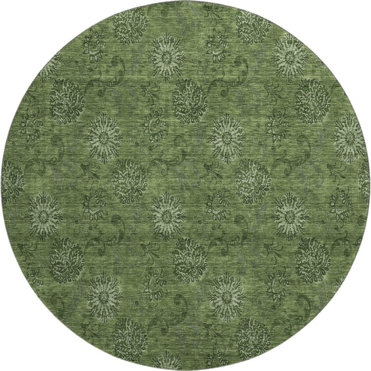 Premium Machine Washable Prisco Olive Rug