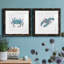 Bubble Blue Crab - ensemble de 2 peintures-612734217-612734218