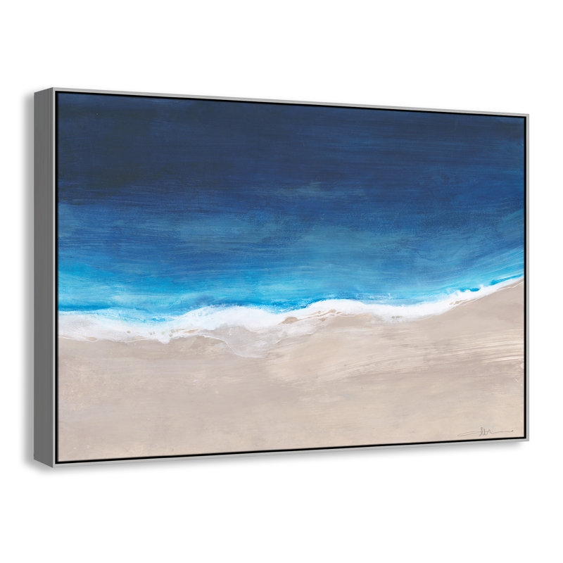 Oceans From Above by Filippo Ioco, 41.5" H x 61.5" W x 2" D, Silver Framed Canvas