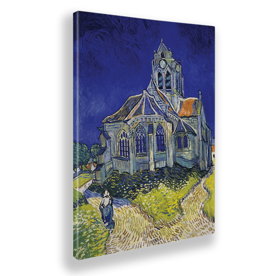 Leinwandbild The Church of Auvers Sur Oise (Front) von Vincent Van Gogh