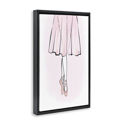 Dress & Ballet Shoes Framed Floater Canvas by Martina Pavlova