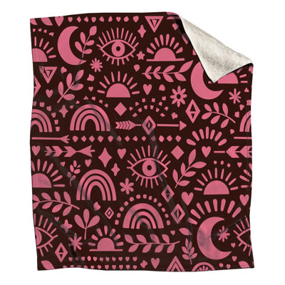 Pink Boho Motif Blankets