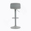 Tabourets de bar modernes en cuir synthétique à hauteur de comptoir avec pivot réglable, dossier confortable et base robuste - ensemble de 2, gris-2100192204