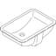 Ladena® Finish Vitreous China Rectangular Undermount Bathroom Sink with Overflow-499231393