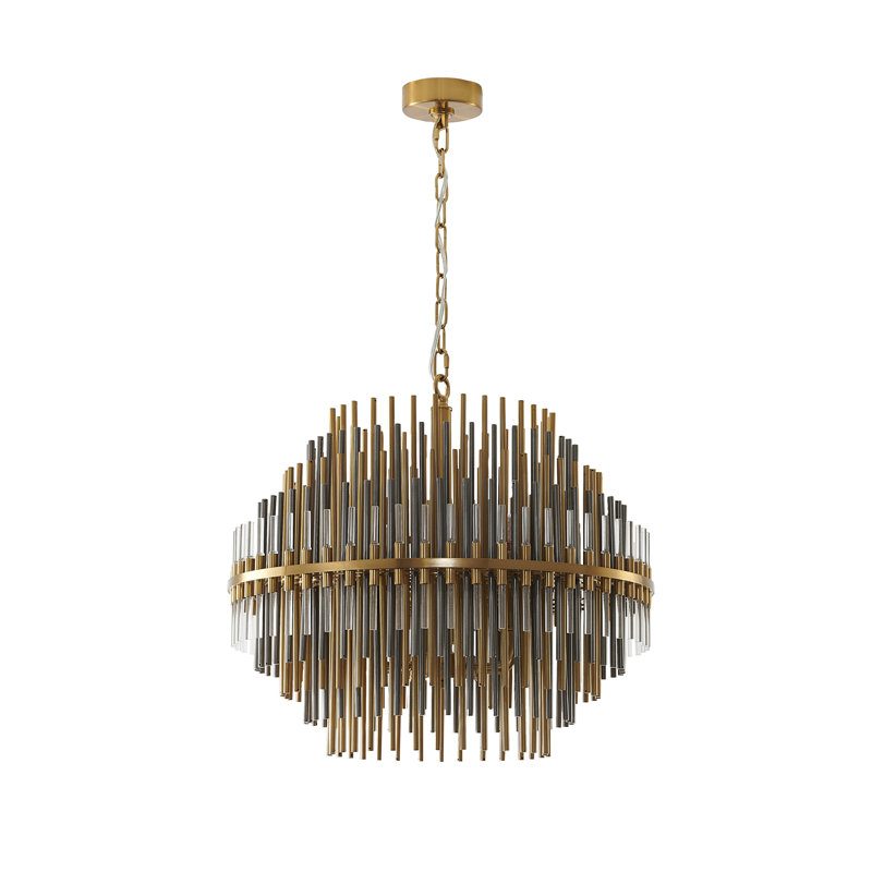 Lustre en tube géométrique 6 lumières Transitional