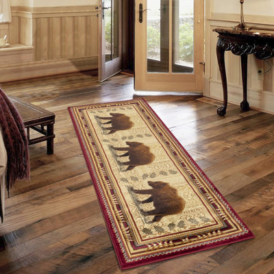 2 pi 7 po X 3 tapis de polypropylène rouge, teinté, pour le plaisir à long terme