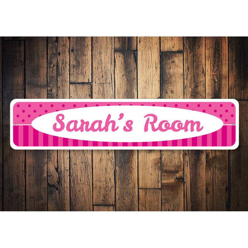 Plaque en métal à motifs roses, H 4 po x l 18 po x P 0,04 po