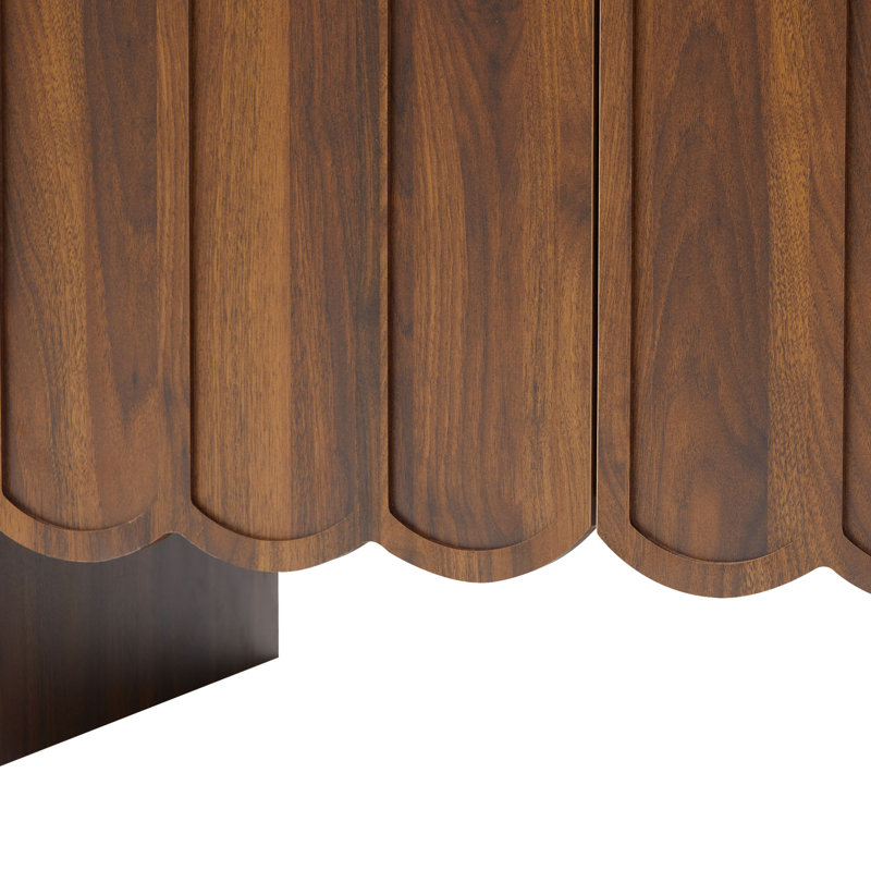 Dulinsky 29.52" Tall 2 - Door Accent Cabinet (set Of 2), Brown Wood