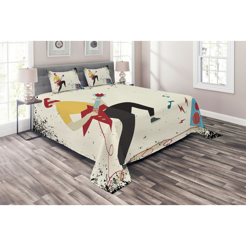 Polyester Coverlet, King Bedspread + 2 Shams