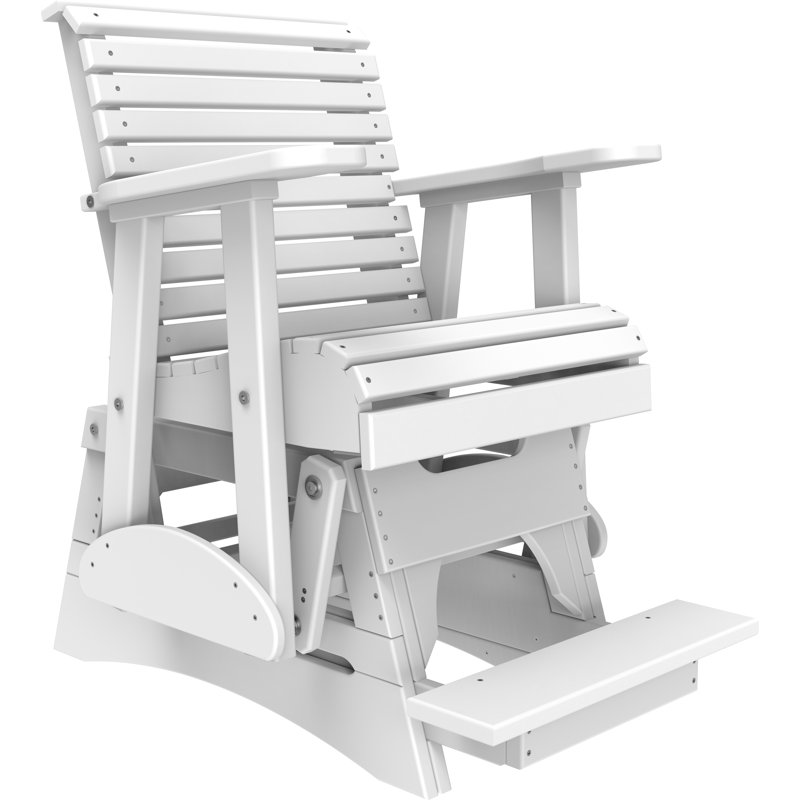 Chaise d'extérieur coulissante en polywood, Blanc