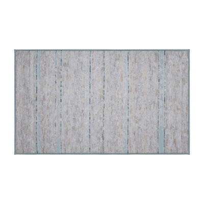 Tapis bleu lavable à la machine