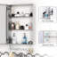 Armoire à pharmacie en aluminium 16 po x 24 po avec miroir, tablettes réglables, charnières silencieuses, armoire de rangement argentée facile à assembler pour les articles de toilette, grande capacité