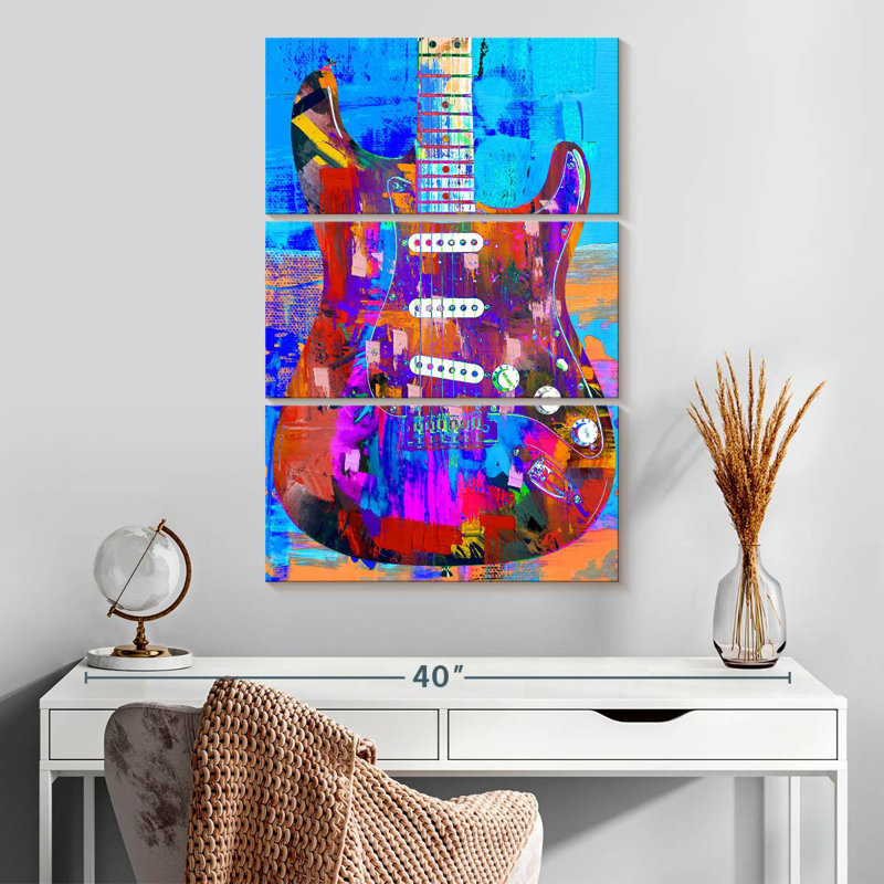 Abarca Painted Stratocaster, 32" H x 20" W