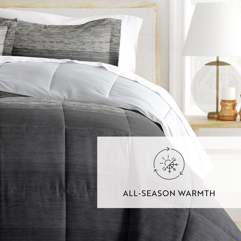 Gray Ombre Down Alternative Full Comforter Set