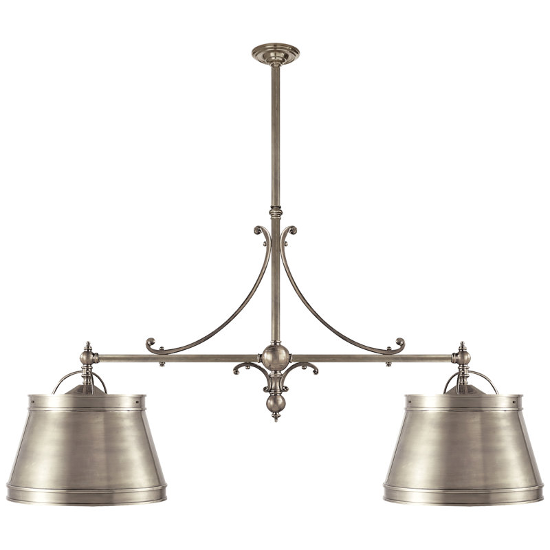 Chapman & Myers Sloane Double Shop Pendant, Antique Nickel