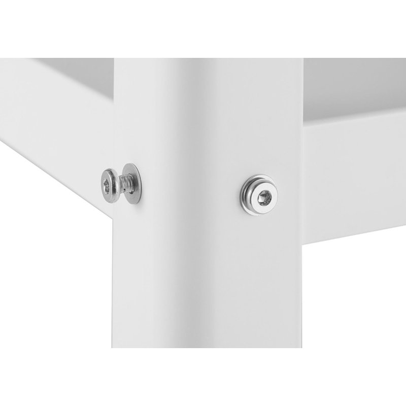 TRINITY 30 in. 3-Tier Metal Utility Cart w/ Wheels, White