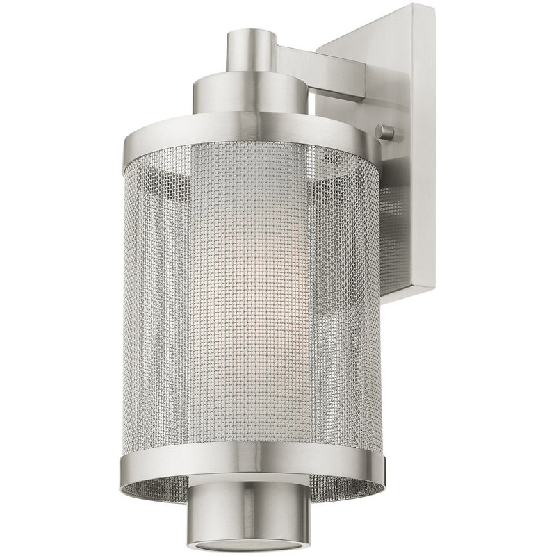 Tête de lanterne Cuamonroy, Nickel brossé, H 14,5 po x l 7 po x P 7 po