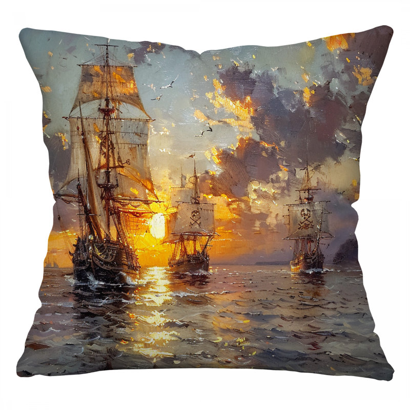 Coussin de voile, coussins en coton nautique, H 20 po x l 20 po