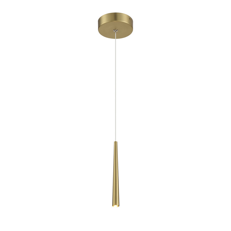 Karhys 1 - Light LED Cylinder Pendant, Brass