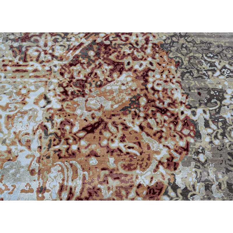 Damask Area Rug, Rectangle 9' x 12'