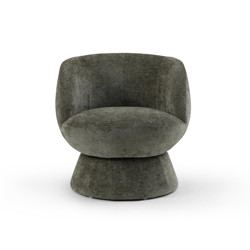 Danvers Chenille Swivel Chair, Green