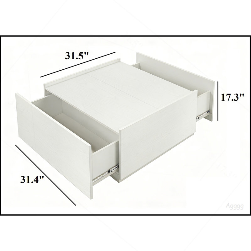 Table basse de style transitionnel 1pc, Blanc
