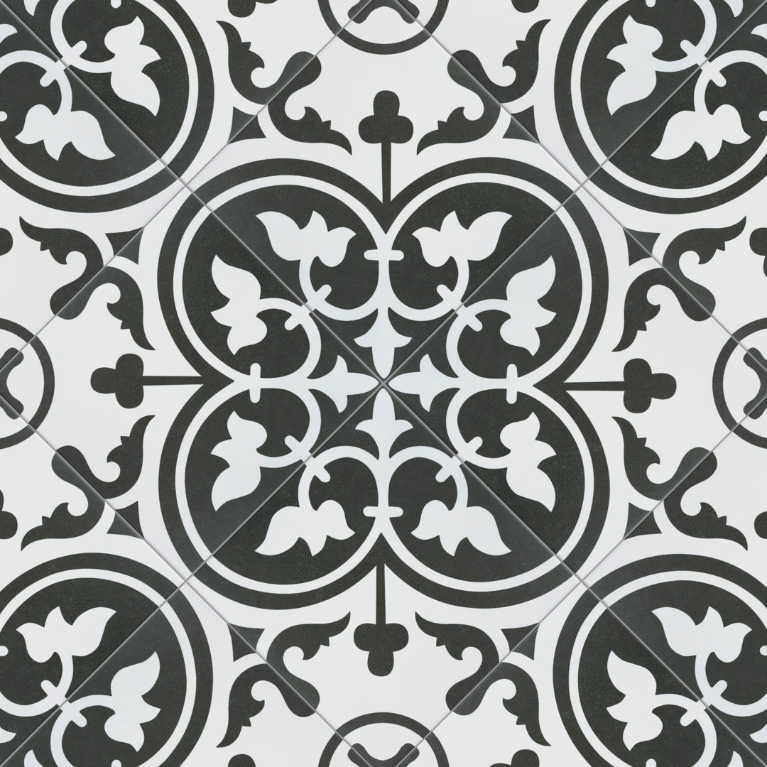 Arte Clover 10" X 10" Porcelain Patterned Wall & Floor Tile Merola Tile 