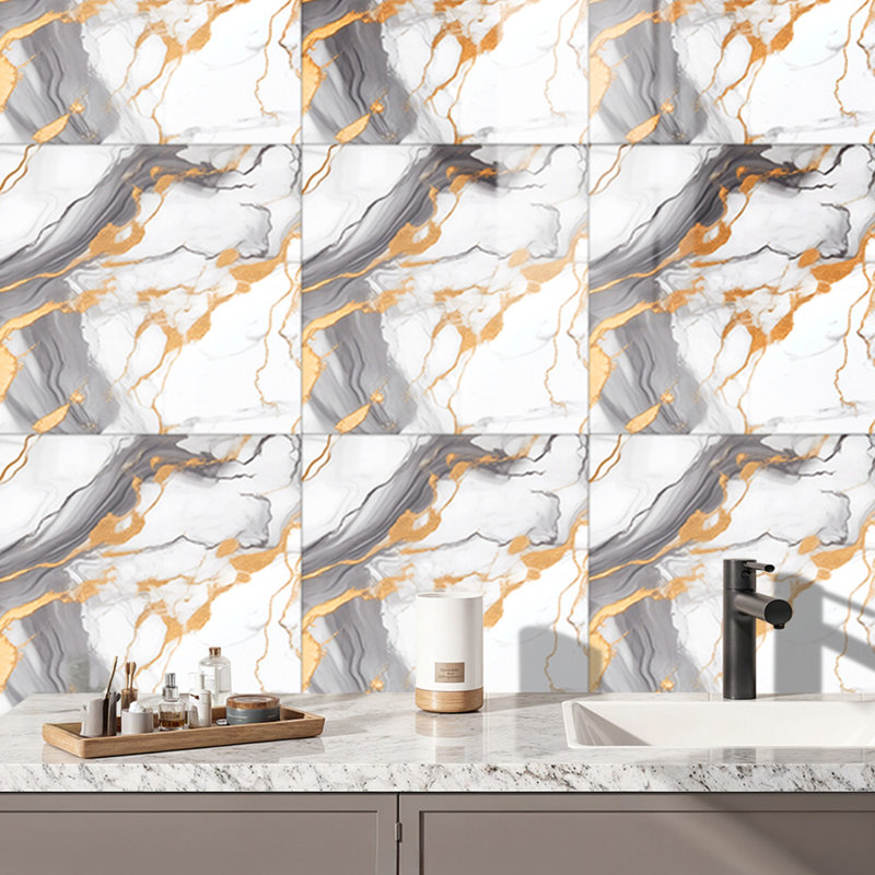 No Subject Wall Decals, Grey/Gold