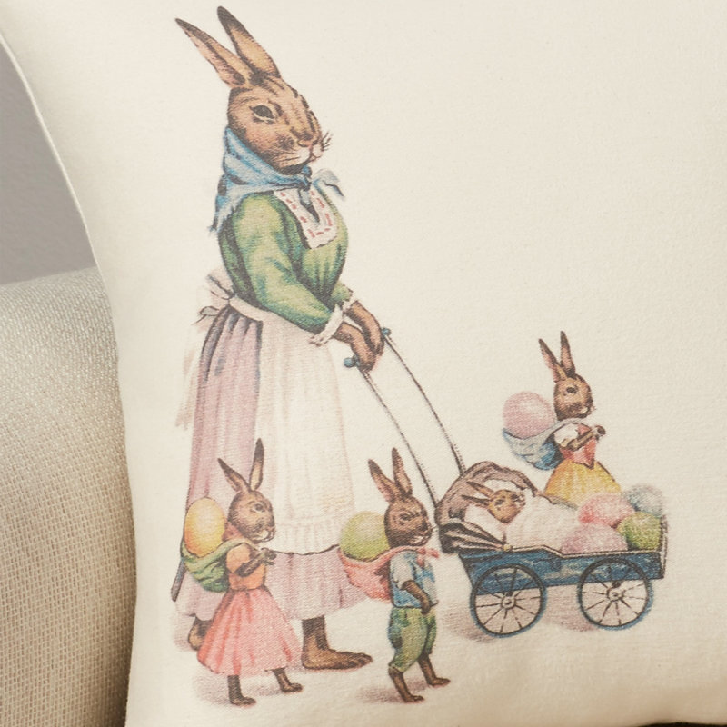 Easter Easter Bunnies Throw Pillow