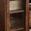 Commode d'appoint multifonctionnelle en noyer noir