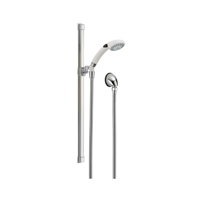 Universal Showering Components Multi Function Slide Bar Shower Head with TouchClean, Chrome, 70''