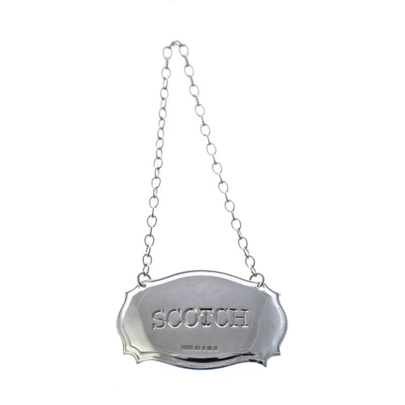Decanter Label Chippendale Design Scotch