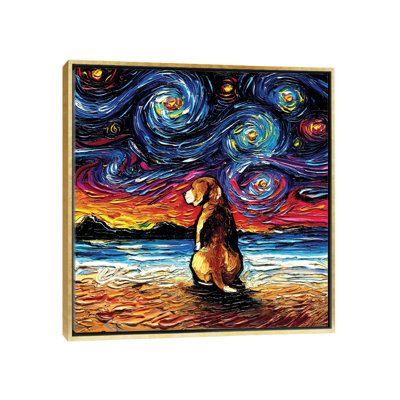 «Beagle Night II» par Aja Treves - reproduction d'art