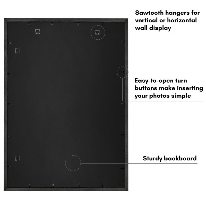 Black Wide Molding Picture Frame with Mat 28x40