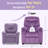 Goggin Kids Recliner with Anti-Tilt, Two Cup Holder, Fabric Upholstered-1257101581