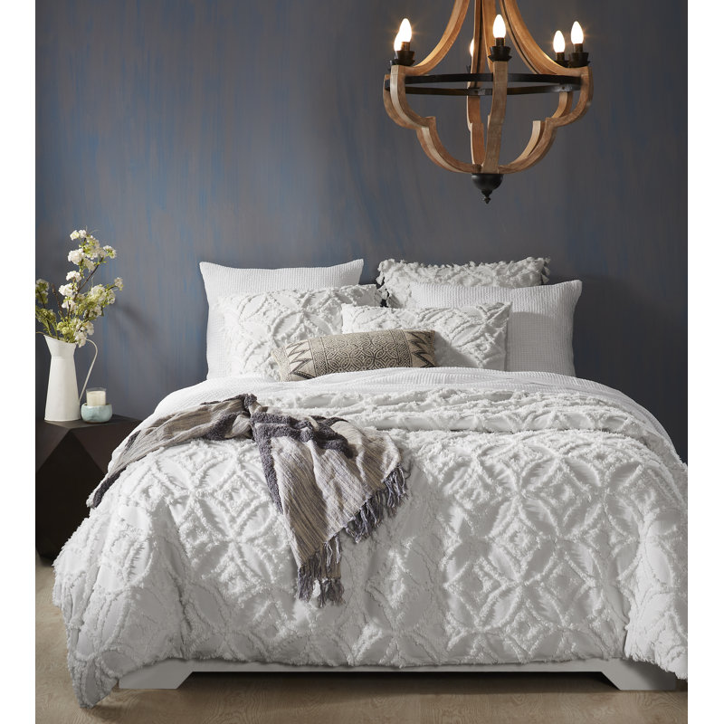 Lequire Cotton Pillow Sham, King, White