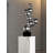 Artistic Geometric Metal Sphere Stainless Steel Stone Base Sculpture Decoration Item