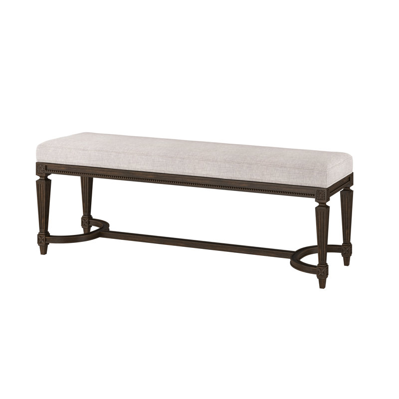 Banc de rangement Grant, Espresso, Vault brouillard (tissu performance) 1172-93