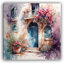 Shutter Charm - aquarelle florale, art mural