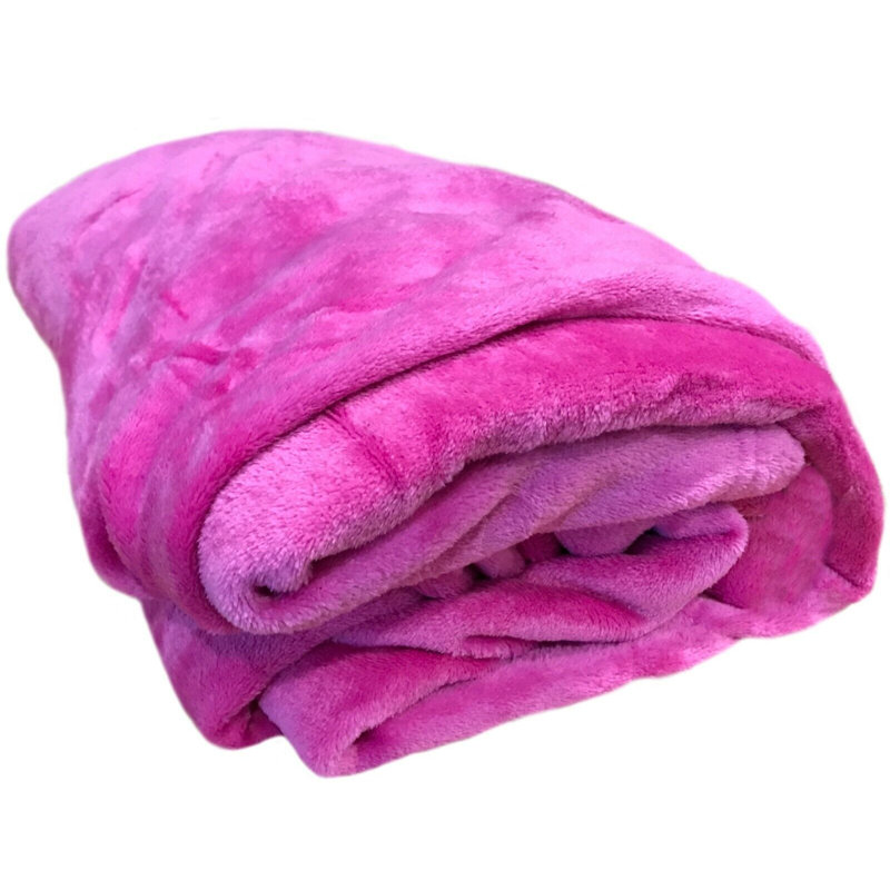  Couverture en flanelle super douce et chaude, Très grand, Rose foncé
