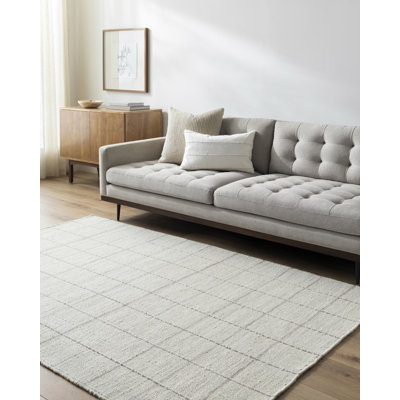 Tapis géométrique en laine Lavande